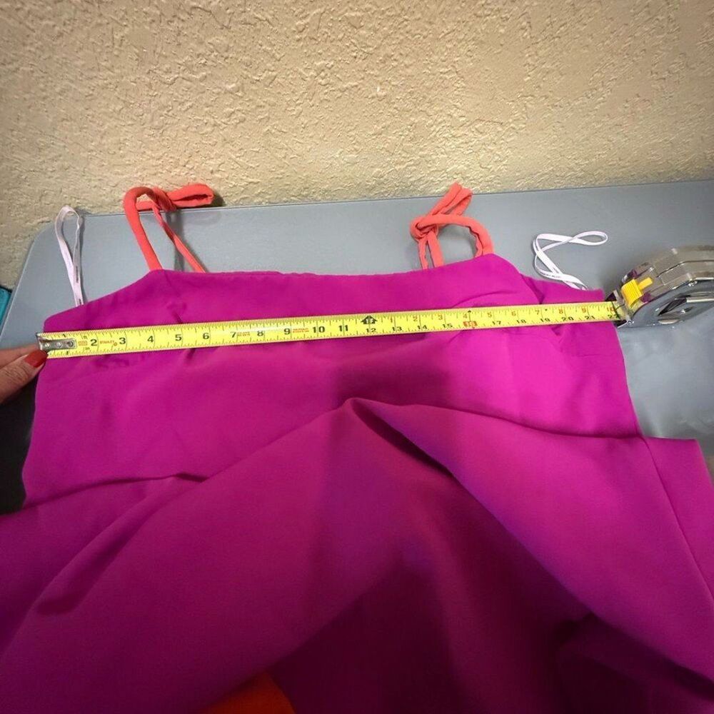 Christian Siriano Pink Tie Shoulder Dress - Picture 7 of 11